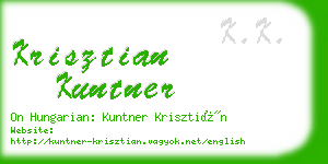 krisztian kuntner business card